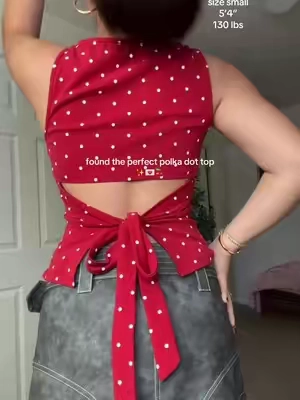 Adorable 95% cotton 💌 #tanktop #polkadottop #polkadot #cidertop