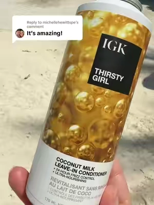 Replying to @michellehewittspe beach day essentials!! #igk #igkhair #leaveinconditioner 