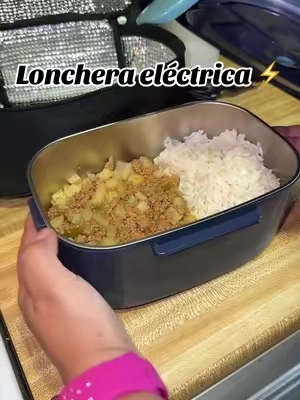 Lonchera eléctrica Nifogo de 100 W: recipiente térmico de acero inoxidable de 1,8 L, apta para coche (12 V), incluye tenedor, cubiertos y estuche aislante; color negro clásico (ideal para la oficina).#lonchera #lunchbox #lunch #comida #BackToSchool 