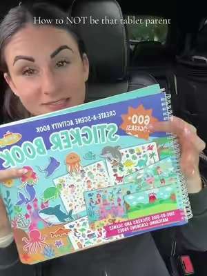 Stickers and coloring are a guaranteed win #stickerbooks #coloring #toddlerfinds #screenfree #screenfreeactivities 
