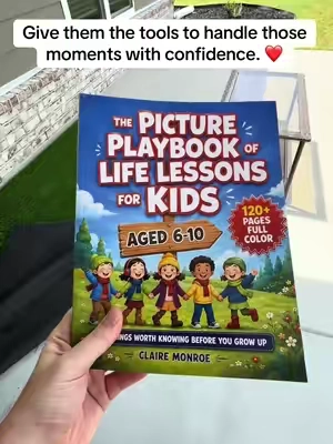 You can’t be there for every hard moment your child will face, but you CAN prepare them for it. ❤️ This picture playbook helps kids understand friendships, big emotions, communication, decision-making, and everyday life lessons through simple scenarios they can actually relate to. 📚✨ #Parenting #LifeSkillsForKids #KidsBooks #RaisingKids #ParentingTips 