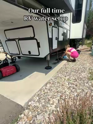 Having a good water setup is super important for full time RV life but we also wanted to make sure we had something efficient as well.  #rvlife #fulltimervliving #camperlife #travelfamily #fulltimervfamily 