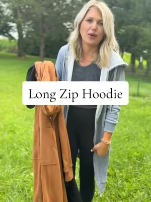 One of my favorite hoodies to wear with leggings 🍂🤎 @Zeagoo  #longhoodie #fleecehoodie #fallstyle #leggingsoutfit #falldealsforyou 