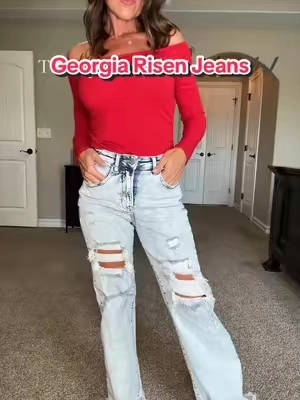 The most flattering jeans! Tummy control, stretch and so cute! ✨ #flatteringjeans #momjeans #tummycontrol #cutejeans #tiktokshopcreatorpicks 