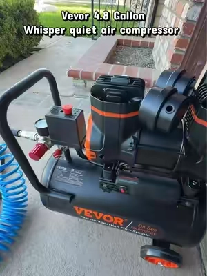 This VEVOR 4.8-gallon air compressor is one of those tools you don’t realize you need until you have one. 🔧 Compact enough to store easily but powerful enough for inflating tires, running air tools, cleaning, and DIY projects. Definitely a handy addition to the garage. #VEVOR #AirCompressor #GarageTools #DIYTools #TikTokShop 