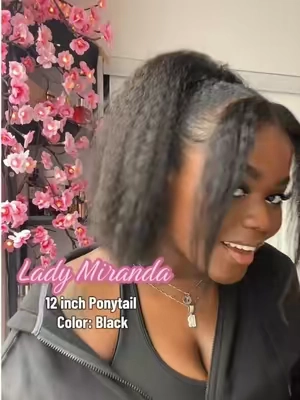 Limited stock available!! If you need a quick, easy & affordable hairstyle definitely go with Lady Miranda. This 12” ponytail is too cute and looks super natural. #ponytail 