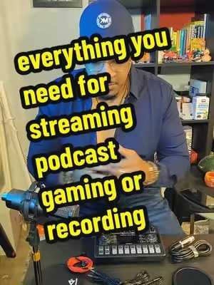 everything you need for streaming, gaming, podcast or recording professional setup for beginners audio mixing set. #audiomixer #soundcard #micmixerset #streamingkit #podcastsetup 