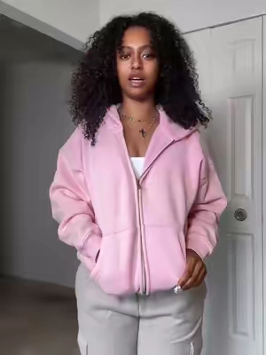 the transitional hoodie of the season 🌸✨ #fallfashion #falloutfits #cozyseason #hoodieseason #pinkhoodie 