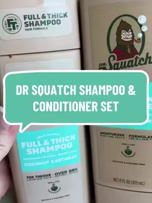 This shampoo & conditioner set comes in different flavors 🧼 @Dr. Squatch #shampooandconditioner 