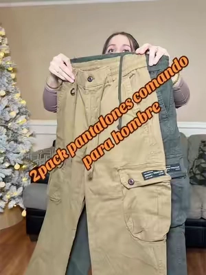 2pack pantalones comando para hombre #tiktokshopcreatorpicks #blackfriday #cargopantsmen #ropadehombre #cargopants 