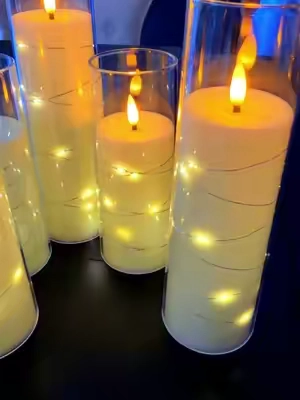 ✨ Ilumina tu hogar sin preocuparte por el fuego 🕯️💫 Estas velas LED con luces de estrellas crean un ambiente súper elegante y acogedor. ¡Y vienen con control remoto! 😍 #LEDCandles #HomeDecor #TikTokShopFinds