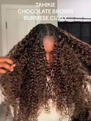 Loveee this hair 😍 Hair: @Tahikie  Burmese Curly #4 24 inches x 5 packs  #TikTokShopRestock #blackfriday  #falldealsforyou #tahikiehair 