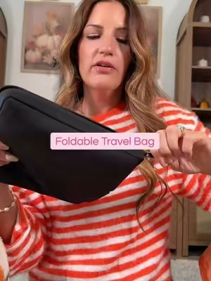 Travel hack if you like to shop when you travel or you over pack…you need this Foldable Travel Bag #travelhack #traveltiktok #cruisehacks #TikTokshopbacktoschool #backtoschoolshopping 