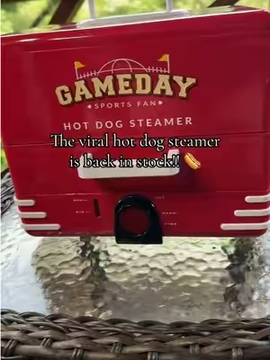 This sold out SO FAST last year, be sure to get one while they’re still available 🌭☺️ #hotdogsteamer #hotdog #viral #fyp #tailgating 