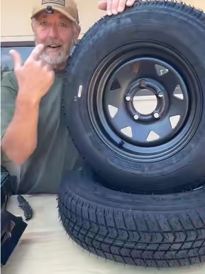 Trailer tires with rims ready to be put to work immediately  #TikTokShopSummerSale #tiktokbacktoschool #summerwins #trailer #tires @GARVEE 
