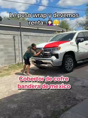 Con este cobertor de cofre de la Bandera de Mexico estamos listos para celebrar la independencia de mexico ☺️🇲🇽 #mexicanflag #carhood #hoodcover #16deseptiembre #Banderademexico 