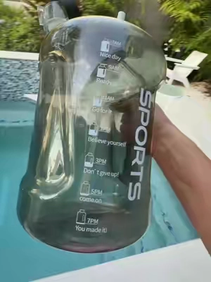Gallon water bottle with built in motivation #gallon #water #bottle #gym #motivation 