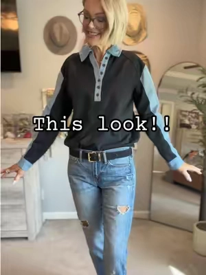 I want to look put together but still be comfy!! And that chambray with the black?!!!  #fallfashion #casualstyle #henley #chambray   @Evaless official 