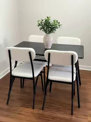 Respuesta a @pulgarcita Juego de comedor con mesa y 4 sillas‼️@Garvee CozyHaven  #diningroom #dinningtable #smallspaceliving #smallspace #homemusthaves 