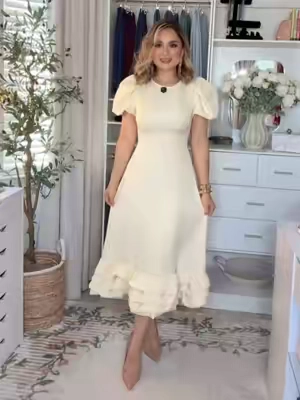 Un vestido hermoso y elegante✨#mididress #mididressoutfit #alinedress #elegantdress #vestidomidi @Likemychoice Global 