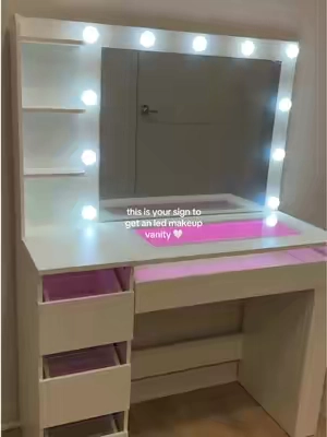 🎀 The perfect gift for my sister’s glam corner 🪞✨ #Hongway #vanitymakeup #vanityorganization #tiktokshopsummersale #smallbedroomdecor 