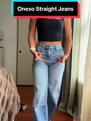 Everything about these jeans are perfect  #summerwins #tiktokshopcreatorpicks #TikTokshopbacktoschool #stretchyjeans #straightjeans 