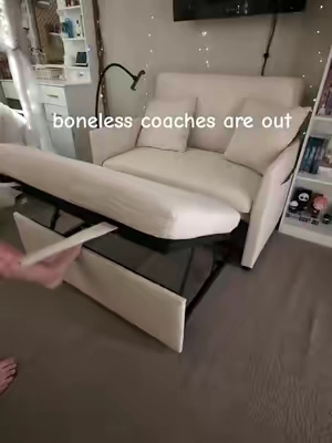 Sleeper loveseat with usb ports and a back that goes completely flat. #functionalfurniture #TikTokshopbacktoschool #guestbed #sleepersofa 