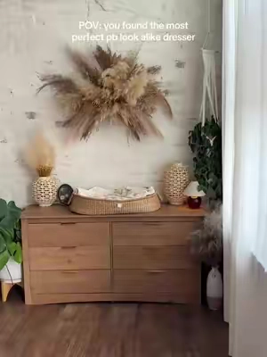 The most gorgeous wood dresser at a steal of a price. It’s so beautiful and the quality is 10/10. #dresser #bedroom #decor #falldecor