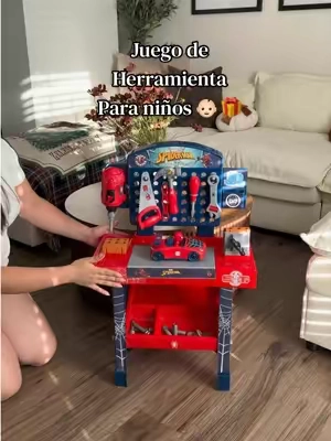 Mesa de herramienta de juegos para niños 👶🏻 una buena opción de regalo 🎁 #kidstoys #toddler #blackfriday #toysforboys #spiderman  