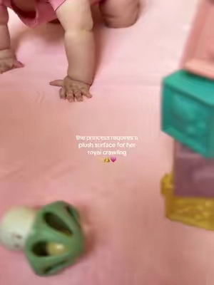 Her Royal Highness requires plush accommodations for tummy time and crawling only ✨💗  #BabyPlayMat #CrawlingBaby #BabyMustHaves #MomFinds #TikTokShopFinds