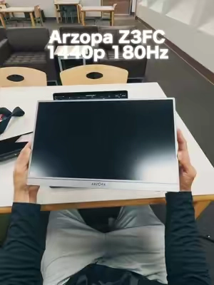 A 1440p with 180Hz portable monitor???#arzopa #portablemonitor #productivity #fyp 