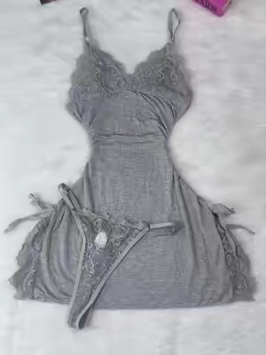Omg!So pretty!#nightdress #2pieceset #thong #comfortable #sleepwear 