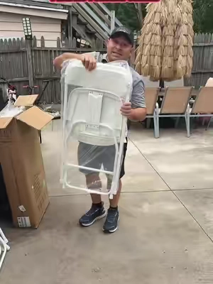 Heavy-Duty Plastic Foldable Chairs - Ergonomic Back, 350 Lbs Weight Capacity, Stackable, Portable Indoor & Patio Furniture, Plastic Folding Chairs & Outdoor, Wedding, Party #PlasticFoldingChairs #PortableChairs #FoldingChairs #tiktokshopcreatorpicks #TikTokshopbacktoschool  