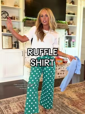Loveeee the ruffle details✨perfect for work!