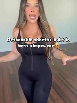 Built-in bra + shapewear + bathroom friendly?! 😍 This jumpsuit understood the assignment. #ShapewearJumpsuit #BuiltInBra #BathroomFriendly #jumpsuits #TikTokShopFinds@SHECURVE 