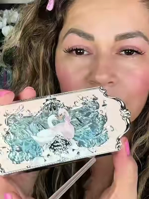 Flower Knows Swan Ballet Collection 6-Color Eyeshadow Palette, High-Pigment Cosmetic Powder with Shimmer & Matte Finishes, Apricot & Pink Tones, Shimmer Eyeshadow, Smooth, ##TikTokshopbacktoschool##flowerknows##flowerknowsmakeup##flowerknowslittleangel##flowerknowslipstick