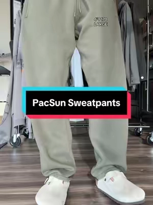 I’m 6’1 170 wearing size LARGE🤝 #pacsun #sweatpants #tiktokshopmademebuyit #baggyfit #baggysweatpants 