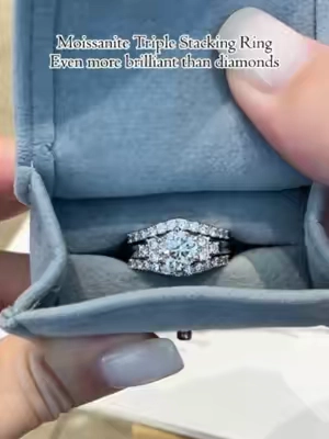 Moissanite Triple Stacking Ring💍Even more brilliant than diamonds💎✨#ring #moissanitering #3pcs #ringset #stackingrings #moissanite #TikTokShopSummerSale #delzzad #waterproofjewelry #jewelry #giftideas #2026 #viral #delzzadjewelry #nontarnishjewelry #beautiful #luxury #affordable #diamond #diamondtester #GRA #TikTokshopbacktoschool #BackToSchool2026 #DormTour #CollegeEssentials