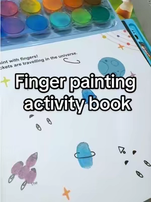 Finger painting for kids activity book 🧑‍🎨🎨 #screenfreeplay #TikTokshopbacktoschool 