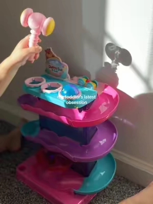 safe to say we found the afternoon’s entertainment 😅 he kept sending the balls and cars down the ramps over and over again. such a fun find for busy toddlers! #toddlertoys #toddleractivities #momfinds #tiktokshopfinds #toddlermom