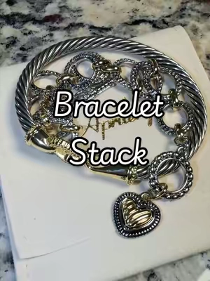 Mixed Metal Bracelet Stack that look way more expensive than they are.  @Aprilery Jewelry-US #TikTokShopCreatorPicks #TikTokshopbacktoschool #BraceletStack #MixedMetalJewelry #jewelrytok 