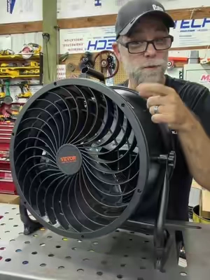 VEVOR Floor Fan, 3 Speeds High Velocity Heavy Duty 14 Inch Industrial Fan, 2520 CFM 360° Adjustable Tilt 23.62 ft/sec Airflow Large Metal Fan, for Home, Gym, Office, Garage, Commercial Shop & Bedroom.    #floorfan #coolingfan #fan #TikTokshopbacktoschool #tiktokshopcreatorpicks @VEVOR Automotive Store @VEVOR Store 