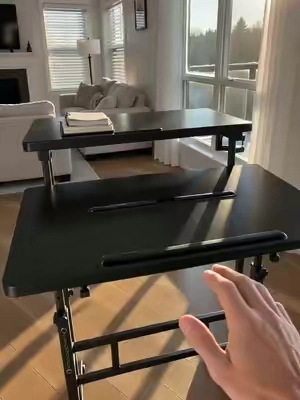 POV: Your desk just got a glow-up 🌟 This split-top stand sits OR stands? YES. Heavy-duty steel, adjustable, *so* easy. #sohochic #TikTokshopbacktoschool #weeklydeals #payday #DeskGoals #WorkFromHomeEssentials #StandingDesk #TikTokMadeMeBuyIt