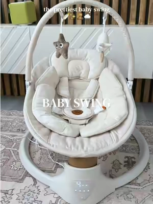 functional + cute ✨🤎 #babyswing #smartbabyswing #firsttimemom #registrymusthaves #columpiodebebe • babydoll for demonstration purposes only