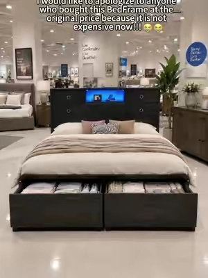 #ledbedframe #bedframe #dealsforyoudays #bed #fyp 