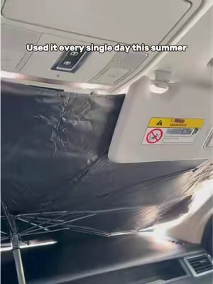 Opened this up in 5 seconds. Covered my whole windshield. No more burning my hands on the gear shift. 😎 #CarSunshade #WindshieldCover #InstantCool #TikTokMadeMeBuyIt #SummerReady