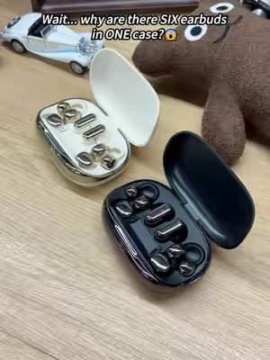 6 earbuds in ONE case... and it even charges your phone.Didn't expect that, right? 👀
 #earbuds #wirelessearbuds #powerbank #tiktokmademebuyit #gadgets