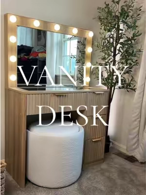 The most beautiful vanity✨🥹 #vanity #vanitydesk  Makeup vanity desk 