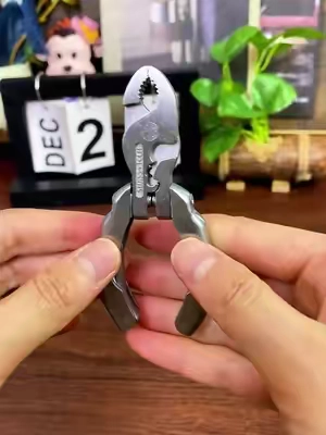 All‑Steel 9‑In‑1 Folding Multi‑Tool Plier That Hooks Right On Your Keychain #edctools #multitool #fyp #TikTokShop#fouyou 