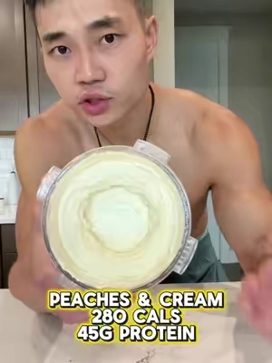 Peaches & Cream Ninja Creami using @getrawnutrition  #peachesandcream #ninjacreami #rawnutrition #bumitholate 